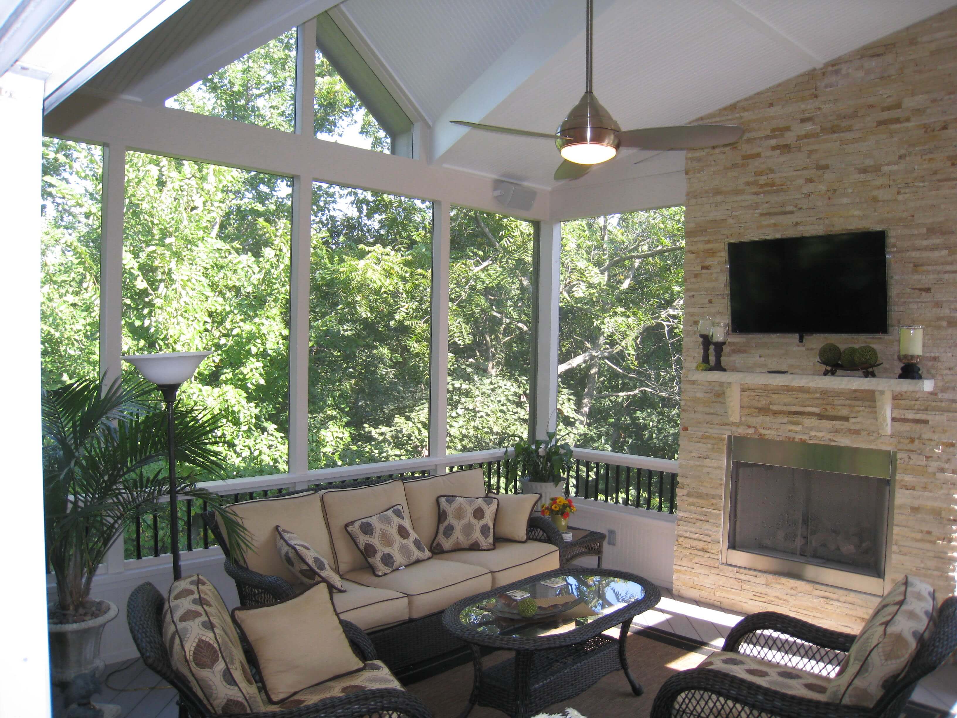 Can You Really Have A Tv On Your Screened Porch What About Fabric