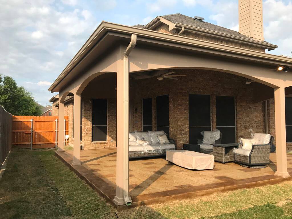 Forney TX Covered Patio Steeped in 